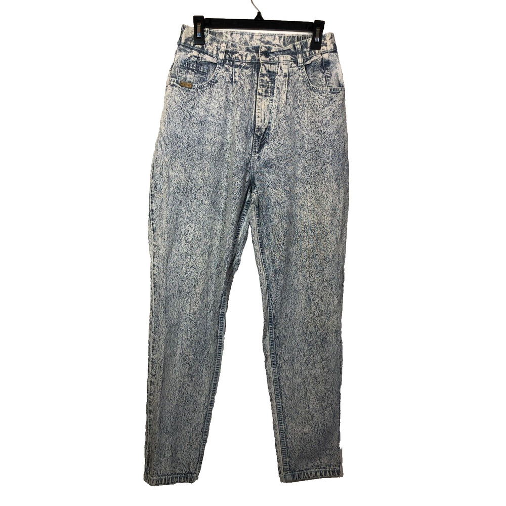Acid Wash Blue Jeans PS Gitano Women's High Rise 12 1980s Retro Denim Vintage